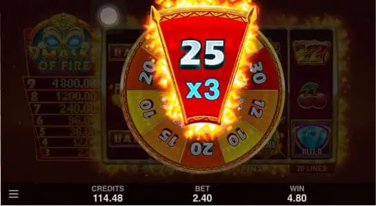 Online slot 9 Masks of Fire with a multiplier