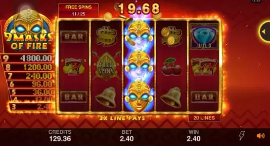 Winways in 9 Masks of Fire slot game